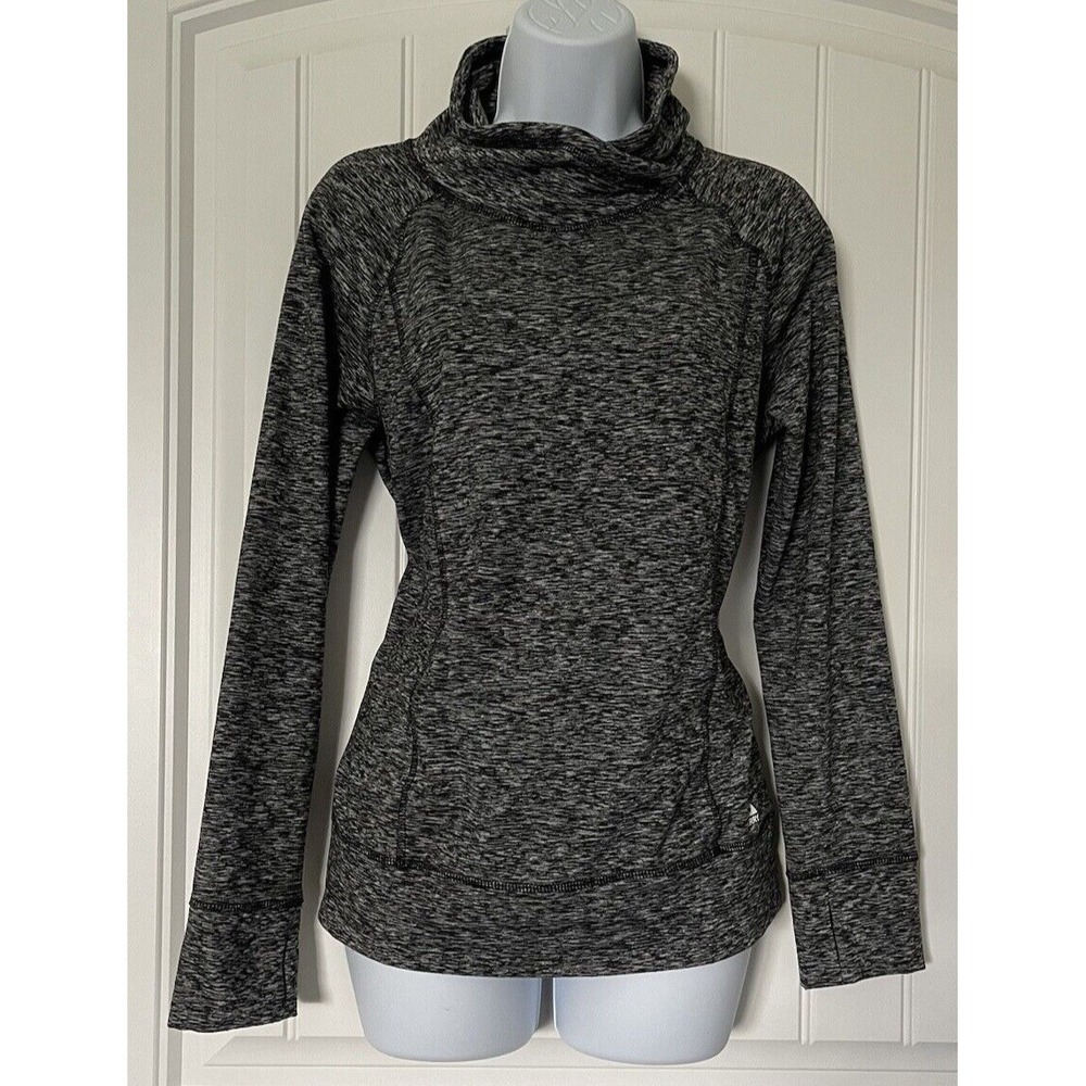 Gerry Womens Sweater Large Black LongSleeve Cowl Neck Active Pullover Sweatshirt